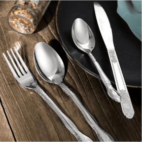 Product Name  Deluxe Premium Cutlery Flatware Set For The Home  Stainless Steel Cutlery Service With 1 Dinner Fork, 1 Dinner Knife, 1 Dinner Spoon And