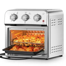 Family Size Air Fryer Toaster Oven Combo, 13QT, 360Â° Hot Air Circulation For Healthy Oil-Free Cooking, Multifunctional Convection Contertop Oven, Adj