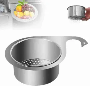 Stainless Steel Swan Sink Strainer Basket,Kitchen Sink Drain Filter,Sink Drain Strainer Basket,Swan Sink Strainer Basket,Stainless Steel Draining Bask