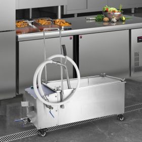 Mobile Fryer Filter, 55L Oil Tank Capacity, Oil Filtration System With 10 L/min Oil Filtration Speed, Mobile Frying Oil Filtering System With Swivel W