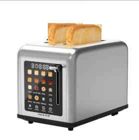 PSKST075AE  2-piece retro-style bread machine with SUS304 food-grade stainless steel, 6 color-changing levels, 3 functions (defrost/reheat/cancel)