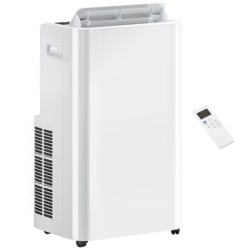 HOMCOM 12000BTU Portable Air Conditioner w/ Cooling, Dehumidifier & Ventilating, Portable AC Unit w/ Remote Control, 3 Fan Modes, 24-Hour Timer, White