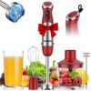 (Amazon&TEMU has banned sales, no work during the weekend.)1100W 5 in 1 Immersion Blender Handheld 12 Speed Mode Hand Blender