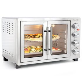 45 Quart Electric French Door Rotisserie Convection Counter Top Oven