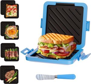 Microwave Toaster & Sandwich Maker(3 Min)|Microwave Panini Press, Grilled Cheese & Toastie Maker | RV Essential | Fast Cooking for Home, Office