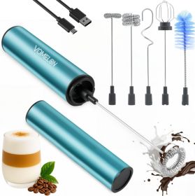 Rechargeable Milk Frother Handheld Electric Frother Wand Milk Foamer Drink Mixer for Coffee, Lattes, Cappuccino, and Egg