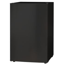 4.5 Cu.Ft Mini Fridge, Single Door Refrigerator with Freezer, Wheels, Adjustable Thermostat, Reversible Door, Black