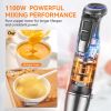TENKER 1100W Immersion Hand Blender, Stainless Steel Stick Blender with 12-Speed & Turbo Mode