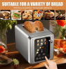 PSKST075AE  2-piece retro-style bread machine with SUS304 food-grade stainless steel, 6 color-changing levels, 3 functions (defrost/reheat/cancel)