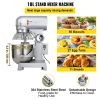 VEVOR Commercial Food Mixer 10Qt 450W 3 Speeds Adjustable 110/178/390 RPM Heavy Duty 110V with Stainless Steel Bowl Dough Hooks Whisk Beater Premium f