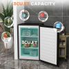 HOMCOM 3 Cu Ft Small Upright Freezer Black Adjustable Thermostat Reversible Door for Apartments