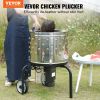 VEVOR Chicken Plucker Machine, 20" Diameter Stainless Steel Drum De-Feather Remover Poultry, 280RPM Defeathering Equipment with 108 Soft Fingers