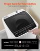 Portable Washing Machine, Portable Washer 1.3 cu.ft with LED Display, Stainless Steel Drum, 8 Wash Programs & 6 Adjustable Water Levels