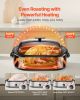 Roaster Oven, 18QT Electric Roaster Oven, 150-450°F Adjustable Temperature Electric Roasting Pan with Self-Basting Lid, Cool-Touch Handle