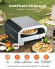 Outdoor Pizza Oven, 16 in Propane Gas Pizza Maker, Portable Pizza-Cooker with Electric Rotation, Thickened Pizza-Stone, Carry Bag