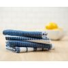 (3 pack) Cotton Waffle Dishcloth, Blue & White Striped, 4 Piece, 12 in x 12 in
