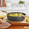 Prairie Signature 6-Quart Cast Aluminum Jumbo Cooker Saute Pan, Charcoal Speckle