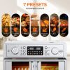 29.5QT French Door Air Fryer Toaster Oven Combo, Countertop Oven with 14 Presets & Digital Control, Stainless Steel Large Toaster Oven for Baking