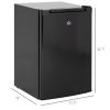 HOMCOM 3 Cu Ft Small Upright Freezer Black Adjustable Thermostat Reversible Door for Apartments