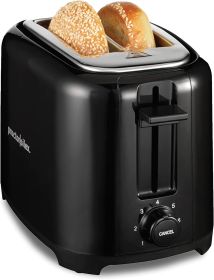 2-Slice Toaster with Extra Wide Slots for Bagels, Cool-Touch Walls, Shade Selector, Toast Boost, Auto Shut-off and Cancel Button, Black (22305) (Color: Black)