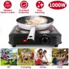 1200W Electric Infrared Single Burner Portable Heating Hot Plate Stove Countertop RV Hotplate with 7.5' Glass Cooktop Stepless Temperature Adjustments