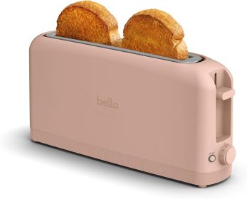 2 Slice Slim Toaster, Fits-anywhere™ Kitchenware, 6 Setting Shade Control with Reheat & Cancel Buttons, Fits Sourdough, 10' Long Slot (Color: Blossom)