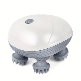 Pet Massager, Pet Scalp Massager, Handheld Electric Cat Massager, Dog Massager, 4 Rotating Massage Heads, Relax Muscles, Cat and Dog Scalp Massager (Color: White)