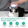 Pet Massager, Pet Scalp Massager, Handheld Electric Cat Massager, Dog Massager, 4 Rotating Massage Heads, Relax Muscles, Cat and Dog Scalp Massager