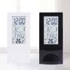 1pc Electronic Clock Simple Portable Display Temperature Desktop Computer Office Hour Clock (Battery Not Included)